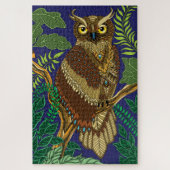 Puzzle Feuilles de la forêt de Owl Green (Vertical)