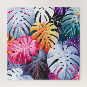 Puzzle Feuilles de la Monstera d'été tropicale