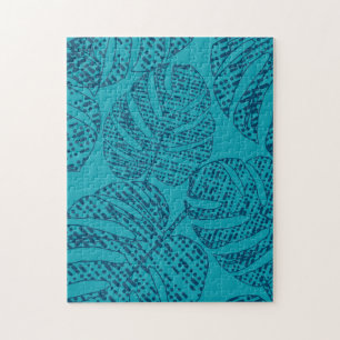 Puzzle Feuilles de la monstère bleue.