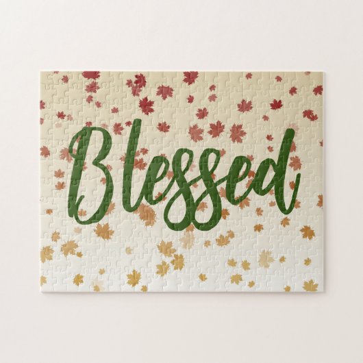 Puzzle Feuilles de l'érable de Thanksgiving (Horizontal)