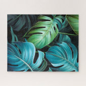 Puzzle Feuilles de Monstera Botanique Feuillage Tropical  (Horizontal)