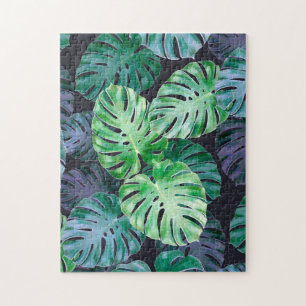 Puzzle Feuilles de Monstera Tropical
