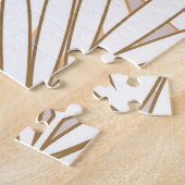 Puzzle Feuilles de palmiers dorés : art déco. (Côté)