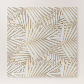 Puzzle Feuilles de palmiers dorés : art déco. (Horizontal)