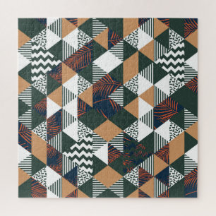 Puzzle Feuilles de palmiers géométriques, motif à la mode
