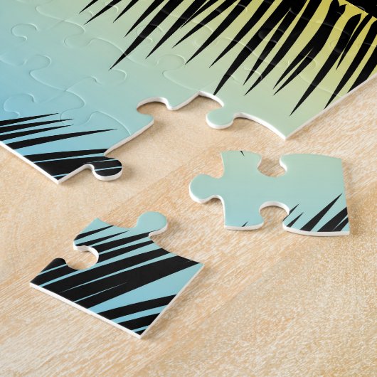 Puzzle Feuilles de palmiers : motif sans soudure. (Côté)