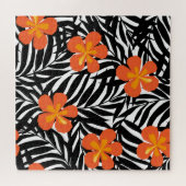 Puzzle Feuilles de palmiers tropicaux, application vintag (Horizontal)