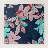 Puzzle Feuilles de palmiers tropicaux : Motif Vintage (Horizontal)