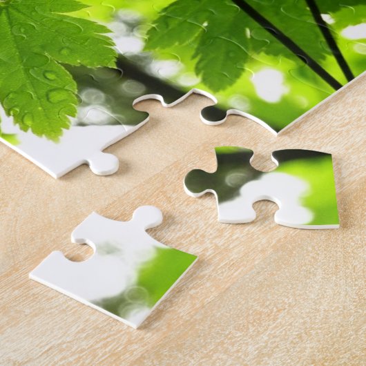 Puzzle Feuilles d'érable avec Raindrops (Côté)