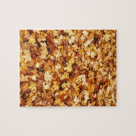 Puzzle Feuilles d'érable jaune or (Horizontal)