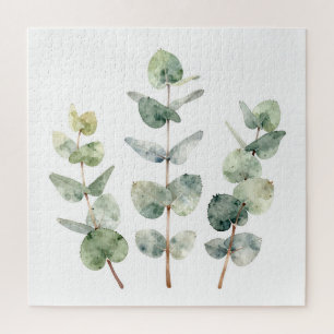Puzzle Feuilles d'eucalyptus botanique à l'aquarelle