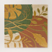 Puzzle Feuilles Dorées Abstraites (Horizontal)