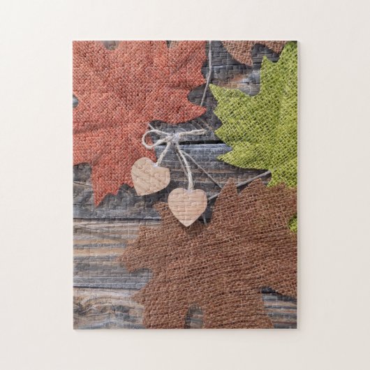 Puzzle Feuilles et coeurs d'automne (Vertical)