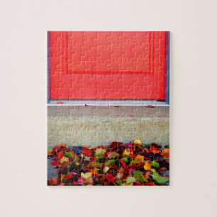 Puzzle Feuilles et porte