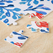 Puzzle Feuilles floraux : Motif naturel sans transparence (Côté)