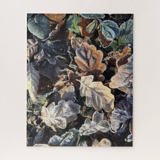 Puzzle Feuilles givrés (Vertical)
