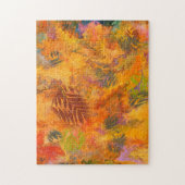 Puzzle Feuilles orange Art de marbrure Automne Vibes - (Vertical)