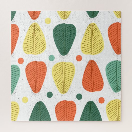 Puzzle Feuilles peints de couleur, cadre d'affaires brill (Vertical)