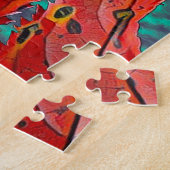 Puzzle Feuilles Rouges (Côté)
