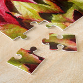 Puzzle Feuilles rouges et verts naturels (Côté)