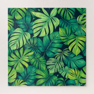 Puzzle Feuilles Tropicales de Monstera Motif Jungle