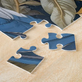 Puzzle Feuilles tropicaux du perroquet gris d'Afrique (Côté)