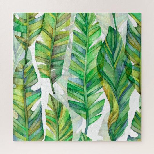 Puzzle Feuilles tropicaux : Motif imperméable (Vertical)