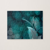 Puzzle Feuilles turquoise Bokeh (Horizontal)