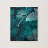Puzzle Feuilles turquoise Bokeh (Vertical)