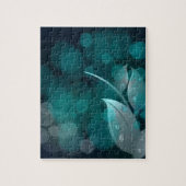 Puzzle Feuilles turquoise Bokeh (Vertical)