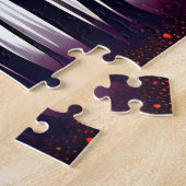 Puzzle Feuilles verts Abstraits sur le paysage de Silhoue (Côté)