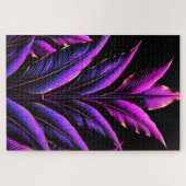 Puzzle Feuilles violets et roses (Horizontal)