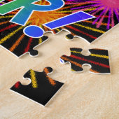Puzzle Feux d'artifice + BONNE ANNÉE de spectre (Côté)