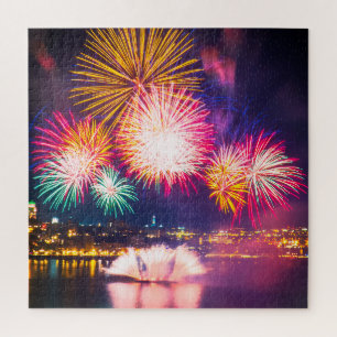 Puzzle Feux d'artifice colorés