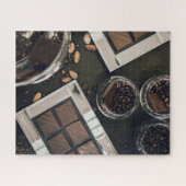 Puzzle Fèves de café grillées et chocolat foncé (Horizontal)