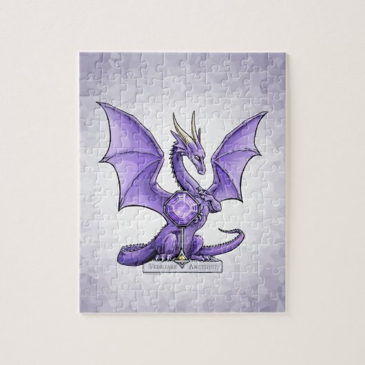 Puzzle Février Birthstone Dragon - Amethyst (Vertical)