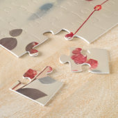 Puzzle Février Retro Brunette Pin-Up Girl (Côté)