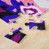 Puzzle Fidèle à la mode Boho Rétro Marbré Rayures Fierté (Côté)
