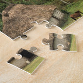 Puzzle Fidji, Viti Levu, Navala, maisons traditionnelles (Côté)