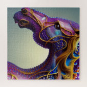 Puzzle Fierce Gemmes Fracturales Cheval Tête Intense Abst (Horizontal)