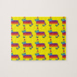 Puzzle Fierté d'anniversaire de l'âne arc-en-ciel Piñata<br><div class="desc">Le puzzle présente une illustration originale d'une pinata d'âne arc-en-ciel colorée sur un arrière - plan jaune. Idéal pour une fête d'anniversaire, la fierté, le Cinco de Mayo ou tout autre événement sur le thème de la fiesta ! Ne vois-tu pas ce que tu cherches ? Travail de conception personnalisé...</div>