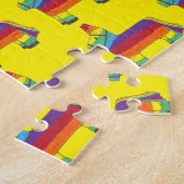 Puzzle Fierté d'anniversaire de l'âne arc-en-ciel Piñata (Côté)