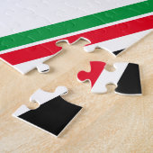 Puzzle fierté noire drapeau rouge vert poing panafricain (Côté)