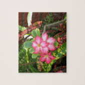 Puzzle Fiesta tropicale de fleur - rose vif (Vertical)