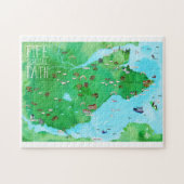 Puzzle Fife Coastal Path Scotland Illustrated Map Art (Horizontal)