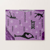 Puzzle Figure Patinage Flocon de neige violet Marbre d'ar (Horizontal)