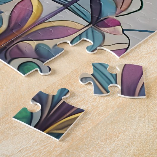 Puzzle Filigree couleur or bleu-vert troisième oeil Hamsa (Côté)