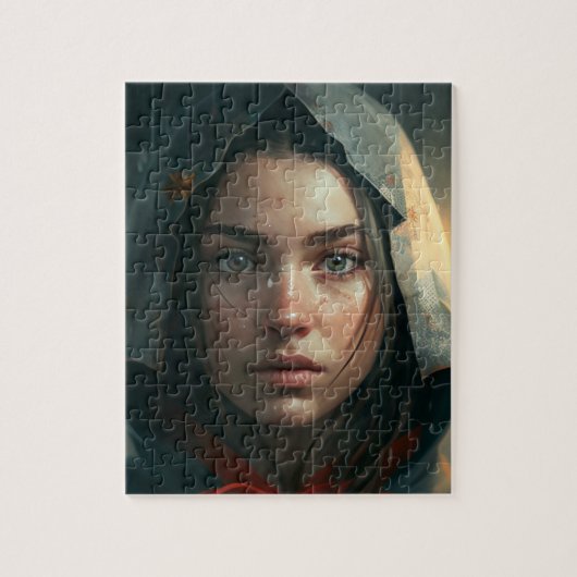Puzzle Fille à capuchon de pluie (Vertical)