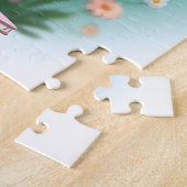 Puzzle Fille afro-américaine personnalisée avec fleurs (Côté)