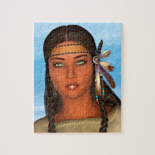 Puzzle Fille amérindienne (Vertical)